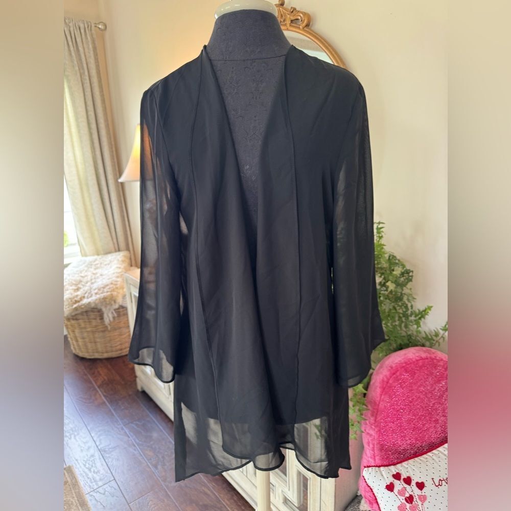 Slinky Brand black sheer coverup (M)